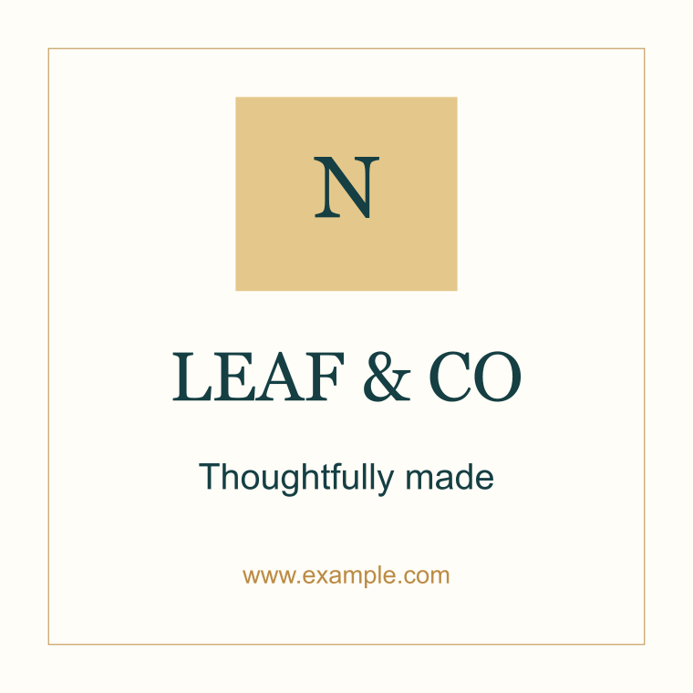 Botanical Brand · Square · 50×50 mm design